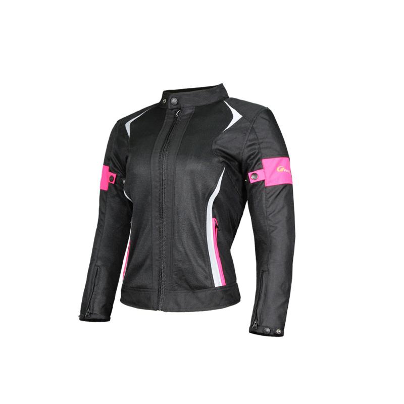 Winddichte, wasserdichte Damen-Motorradjacke, atmungsaktives Mesh-Touring-Motorrad-Oberteil, reflektierend, weich, schlank, bequem und abnehmbar XXL rosa von Joom DACH