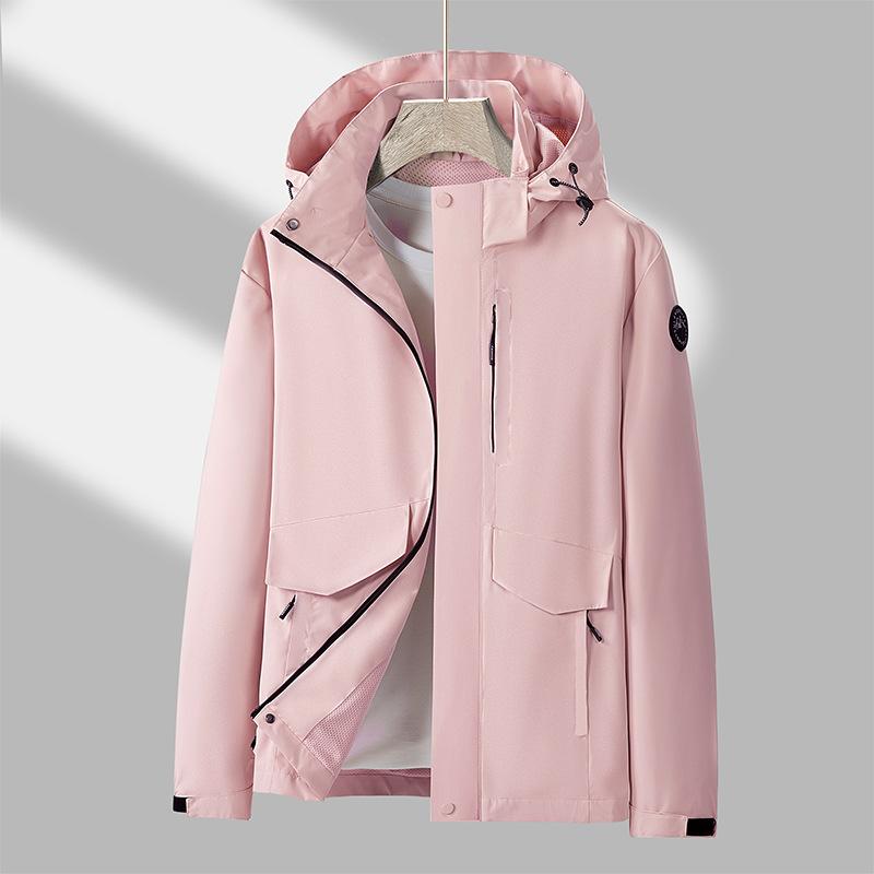 Winddichte und wasserdichte Jacke für Männer und Frauen im Frühling und Herbst, Schwarze lockere Jacke, Dünn S von Joom DACH