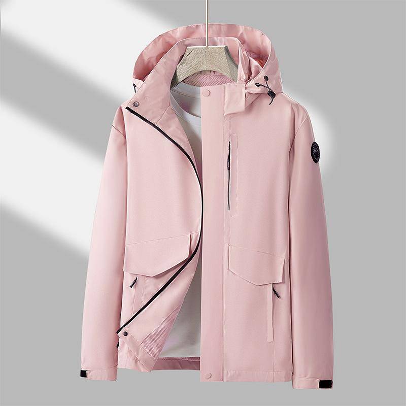 Winddichte und wasserdichte Jacke für Männer und Frauen im Frühling und Herbst, Schwarze lockere Jacke, Dünn S von Joom DACH