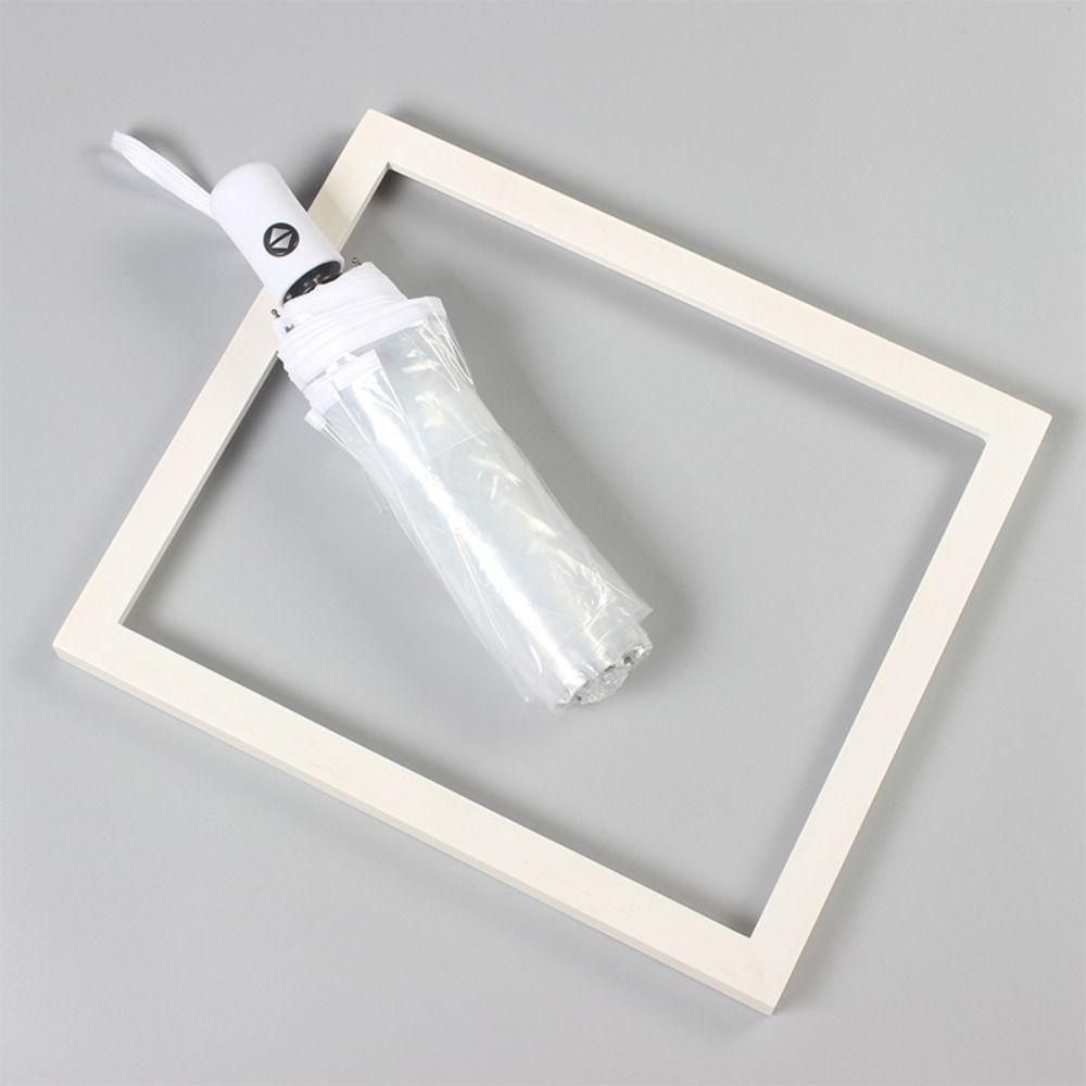 Winddichter transparenter automatischer Regenschirm Anti-Wind-faltender Sonnenschirm Klarer Regenschirm Herren automatic b von Joom DACH