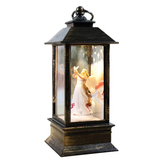 Windlichter im Weihnachtsstil, Cartoon-Weihnachtsmann/Schneemann-Modell, schaffen Atmosphäre, hängende Weihnachtslaternen Angel von Joom DACH