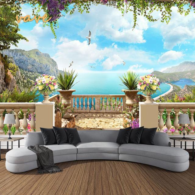 Windows Mountain Tree Tuch Großer Wandteppich Wandbehang Boho Hexerei Hippie Wandteppich Home Room Decor Ästhetische Dekoration 95cmX73cm von Joom DACH