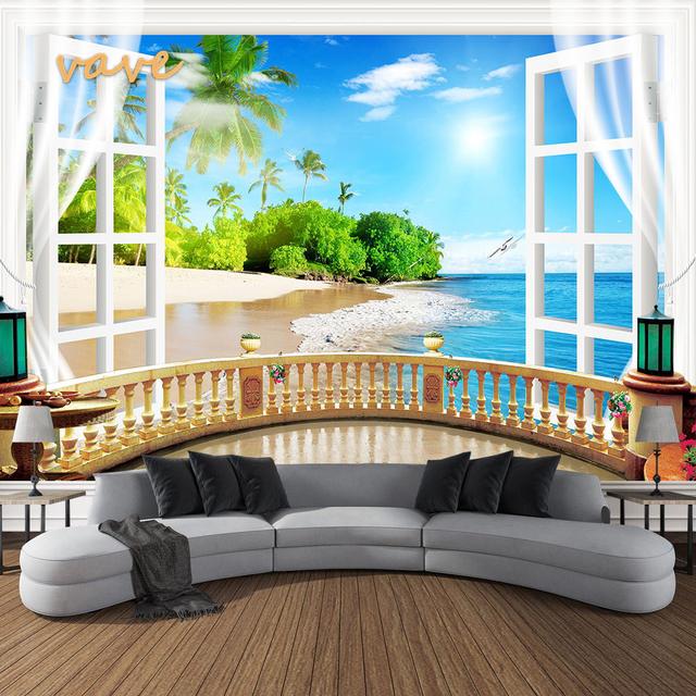 Windows Mountain Tree Tuch Großer Wandteppich Wandbehang Boho Hexerei Hippie Wandteppich Home Room Decor Ästhetische Dekoration 95cmX73cm von Joom DACH