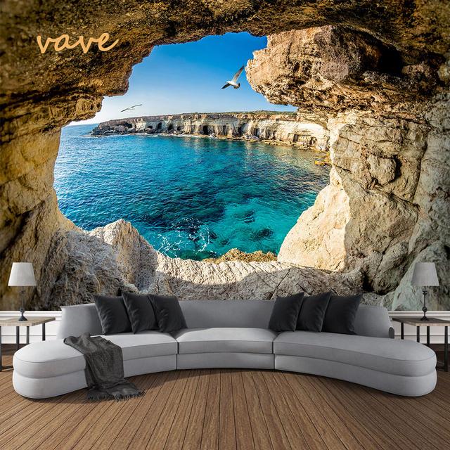 Windows Mountain Tree Tuch Großer Wandteppich Wandbehang Boho Hexerei Hippie Wandteppich Home Room Decor Ästhetische Dekoration 95cmX73cm von Joom DACH