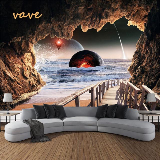 Windows Mountain Tree Tuch Großer Wandteppich Wandbehang Boho Hexerei Hippie Wandteppich Home Room Decor Ästhetische Dekoration 95cmX73cm von Joom DACH