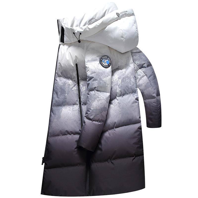 Winter Abnehmbare Kapuze Daunenjacke Herren Verdickte Knielange Jugend Arctic Daunenjacke Outdoor Daunenjacke XL von Joom DACH