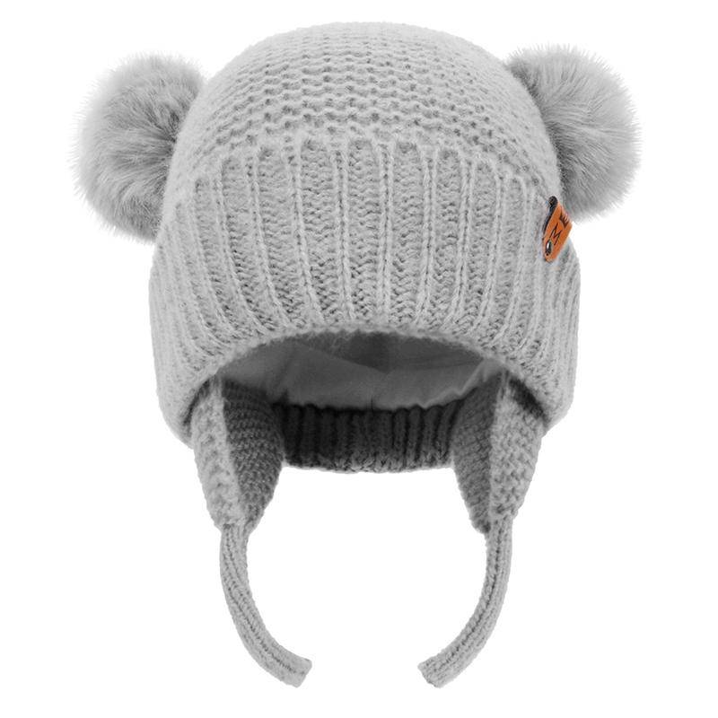 Winter Baby Mütze Winddichte Kleinkindhaube Niedliche Bommel Strickmützen Neugeborenen Beanies Mütze Outdoor Warm Säuglingszubehör 0-2 Jahre 0-12 Months von Joom DACH