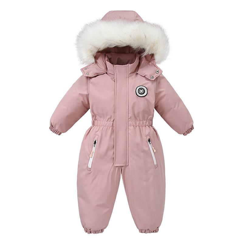 Winter Baby Skianzug Plus Baby Overall Jungen Overalls Warme Kinderkleidung Wasserdichte Kinderkleidung Set 1-4Y 90 von Joom DACH