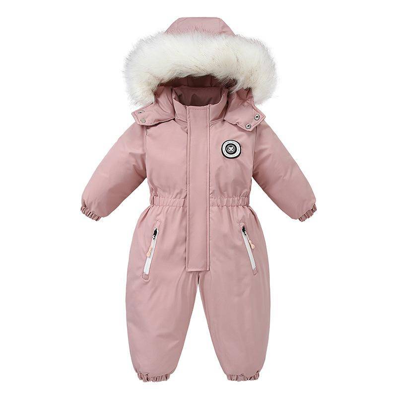 Winter Baby Skianzug Plus Baby Overall Jungen Overalls Warme Kinderkleidung Wasserdichte Kinderkleidung Set 1-4Y 90 von Joom DACH