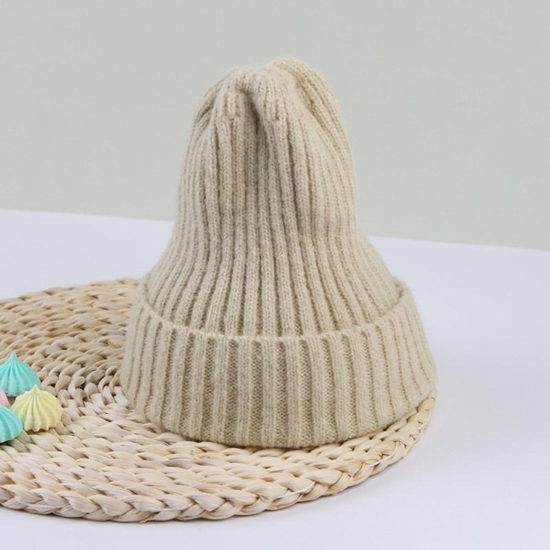 Winter Baby Strickmütze Wolle Warm Kinder Häkelmütze 6-36 Monate Junge Mädchen Kleinkind Ohrenschutz Mütze Einfarbig Kinder Beanie beige von Joom DACH