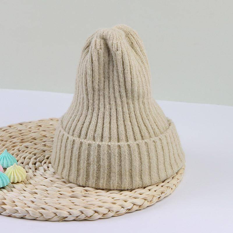 Winter Baby Strickmütze Wolle Warm Kinder Häkelmütze 6-36 Monate Junge Mädchen Kleinkind Ohrenschutz Mütze Einfarbig Kinder Beanie beige von Joom DACH