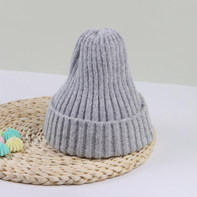 Winter Baby Strickmütze Wolle Warm Kinder Häkelmütze 6-36 Monate Junge Mädchen Kleinkind Ohrenschutz Mütze Einfarbig Kinder Beanie hellgrau von Joom DACH
