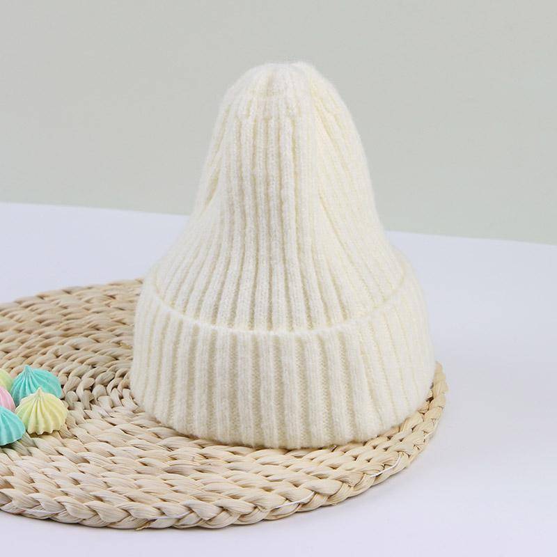 Winter Baby Strickmütze Wolle Warm Kinder Häkelmütze 6-36 Monate Junge Mädchen Kleinkind Ohrenschutz Mütze Einfarbig Kinder Beanie weiß von Joom DACH