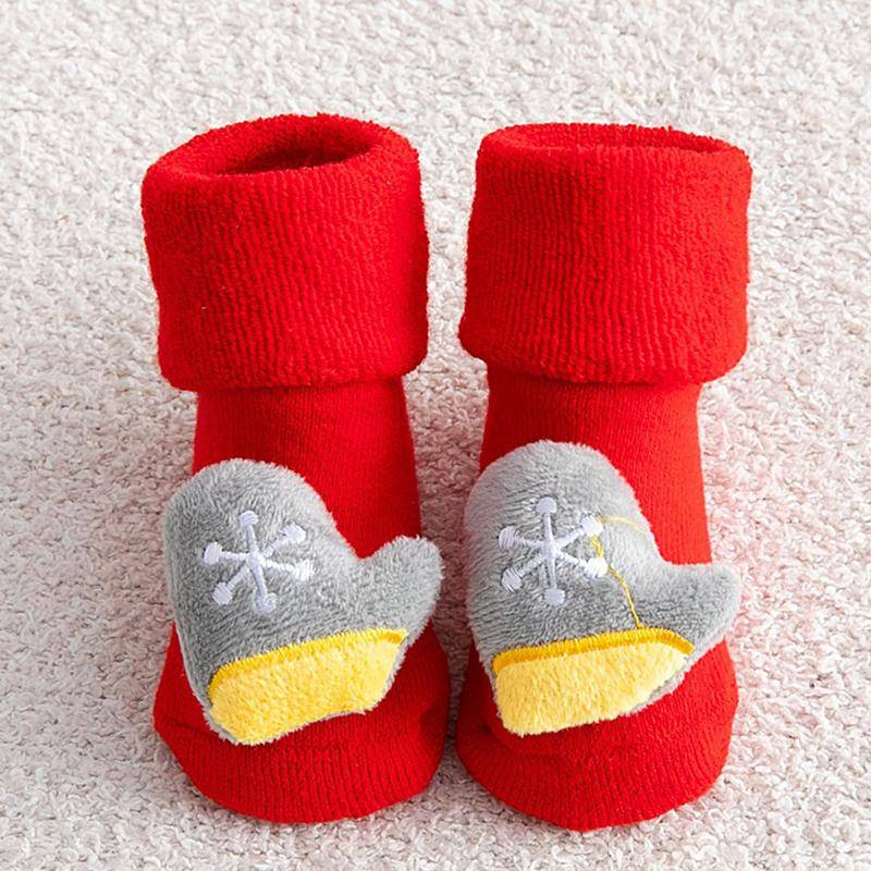 Winter Baby Weihnachtssocken Kinder verdickte Baumwollsocken süße Urlaubssocken Weihnachtsmann M von Joom DACH