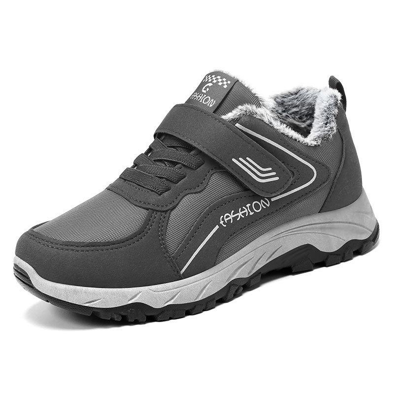 Winter Baumwollschuhe Schuhe für Männer mittleren und höheren Alters Rutschfeste Warme Laufschuhe Quellschuhe für das alte Paar Stil Fleecegefütterte Baumwollstiefel 38 von Joom DACH