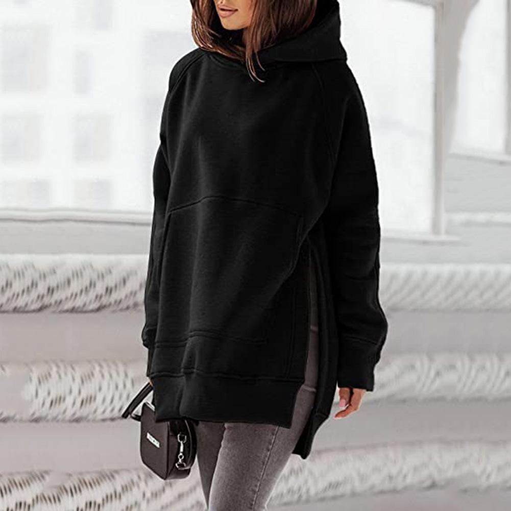 Winter Damen Hoodie Sweatshirt Langarm Rundhals Gepolstertes Sweatshirt Einfarbig Tasche Lose Kapuze Langarm Sweatshirt XXXL schwarz Winter Damen Hoodie Sweatshirt Langarm Rundhals Gepolstertes Sweatshirt Einfarbig Tasche Lose Kapuze Langarm Sweatshirt XXXL schwarz von Joom DACH