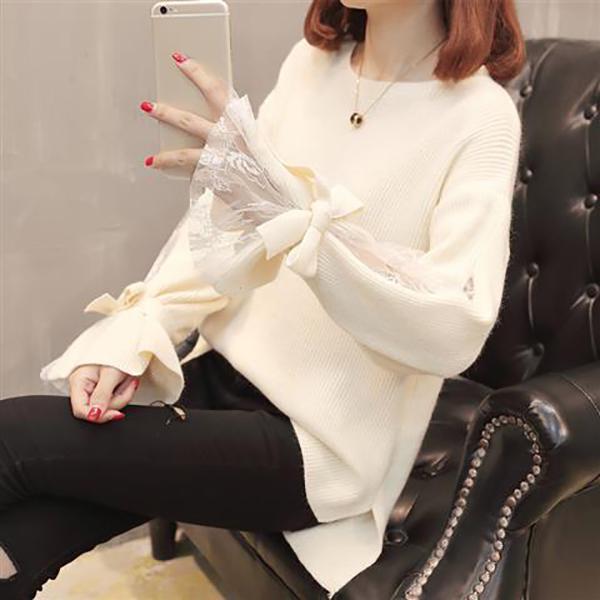 Winter Damen Pullover koreanischen Stil Absicherung lose Spitze Ins super beliebte Pullover Jacke S Winter Damen Pullover koreanischen Stil Absicherung lose Spitze Ins super beliebte Pullover Jacke S von Joom DACH
