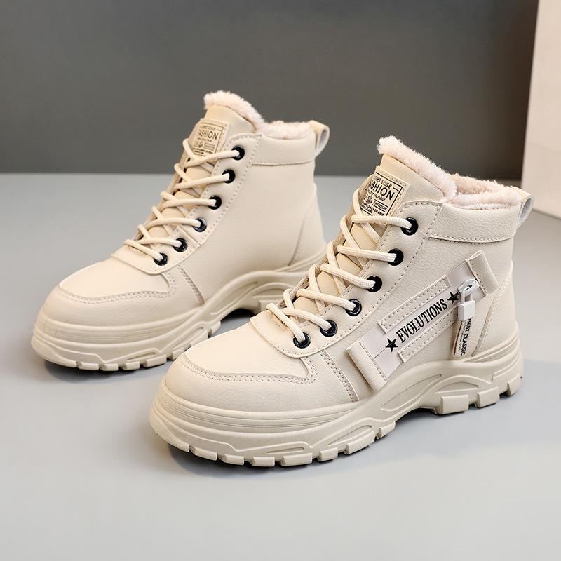Winter Damen Schuhe 2024 Lace Up Frauen Turnschuhe Schnee Stiefeletten Wasserdicht Warm Plattform Botas Frau Schuhe 39 von Joom DACH