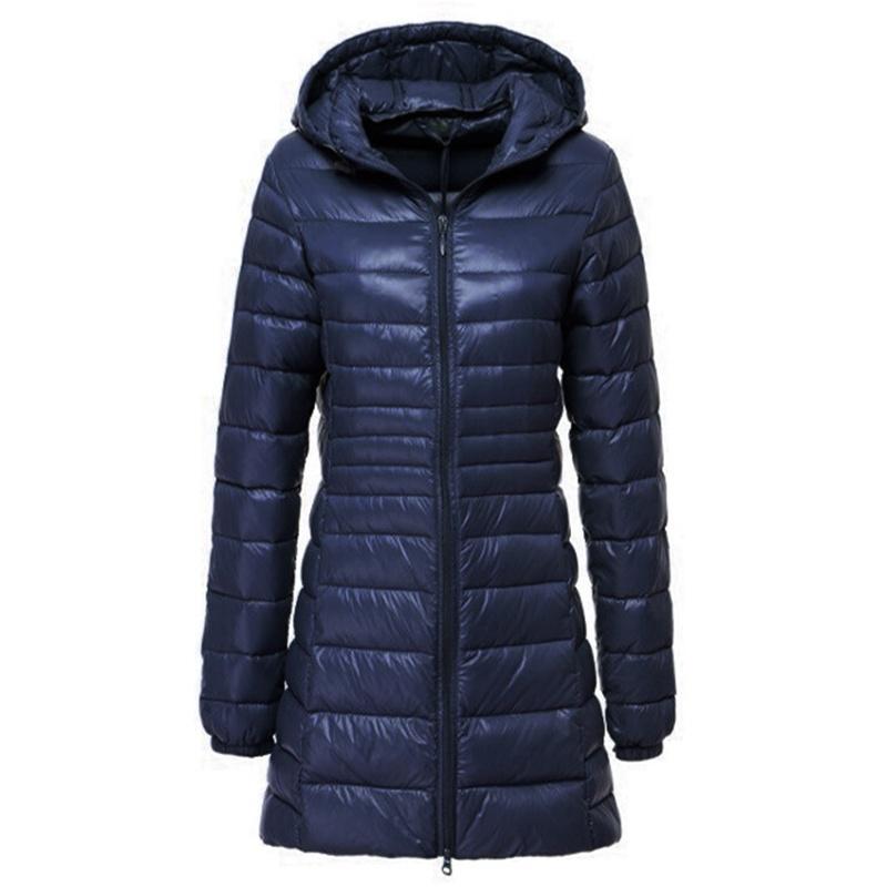 Winter Damen Ultraleichte Jacke mit Kapuze, schlanker, langärmliger Parka-Mantel 5XL von Joom DACH