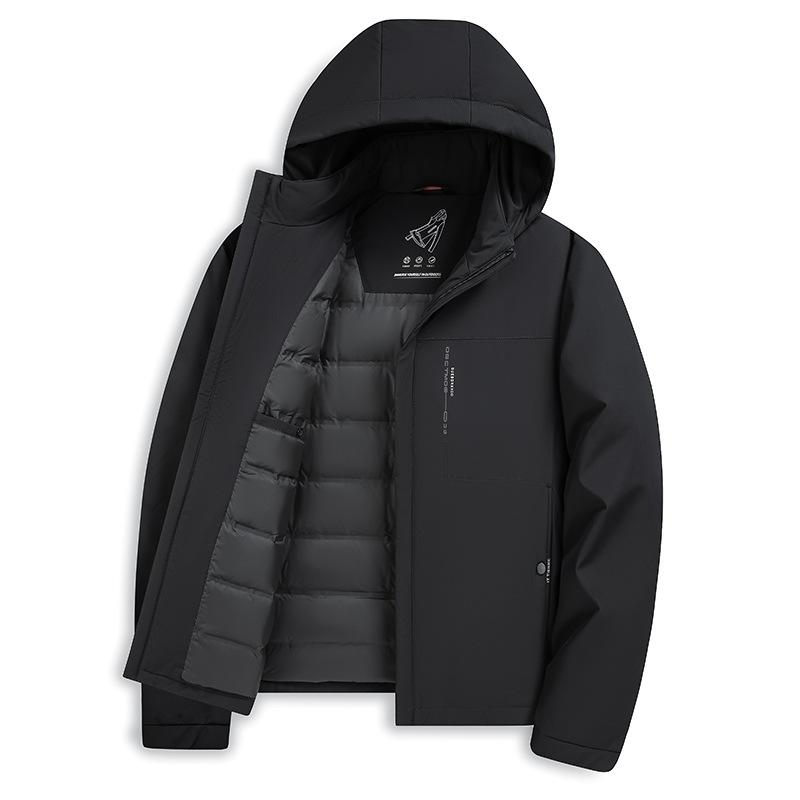 Winter Daunenjacke Herren Mittleren Alters und Ältere Warm und Kalt Kapuzenjacke Freizeitjacke 4XL von Joom DACH