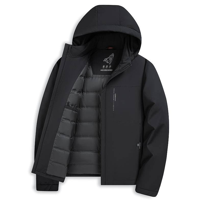 Winter Daunenjacke Herren Mittleren Alters und Ältere Warm und Kalt Kapuzenjacke Freizeitjacke 4XL von Joom DACH