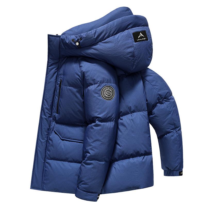 Winter Daunenjacke mit Kapuze für Männer und Frauen, Verdickte mittellange Jugenddaunenjacke, Daunenjacke 3XL von Joom DACH