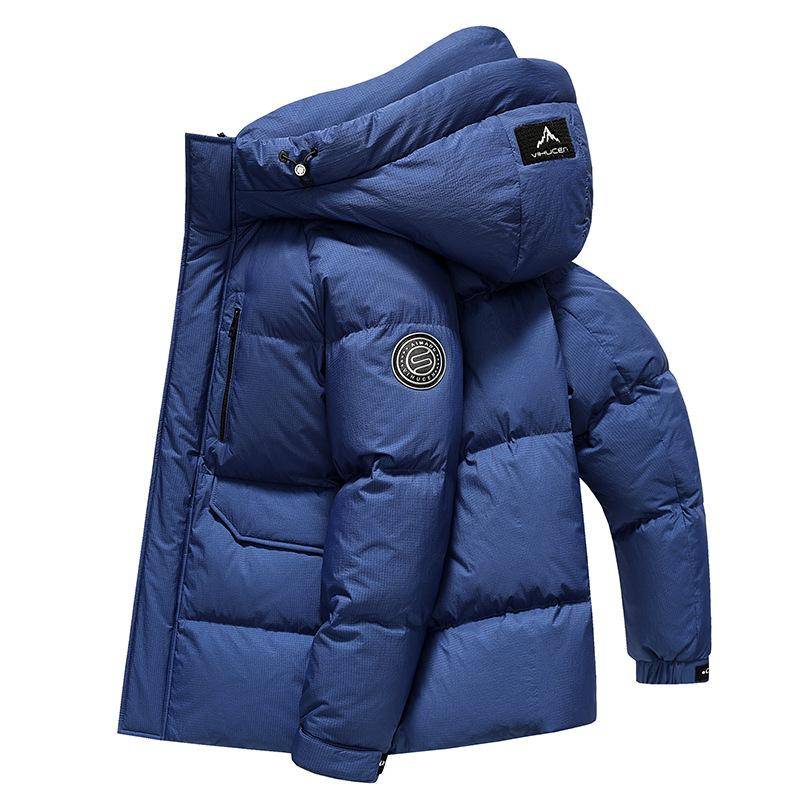 Winter Daunenjacke mit Kapuze für Männer und Frauen, Verdickte mittellange Jugenddaunenjacke, Daunenjacke 3XL von Joom DACH