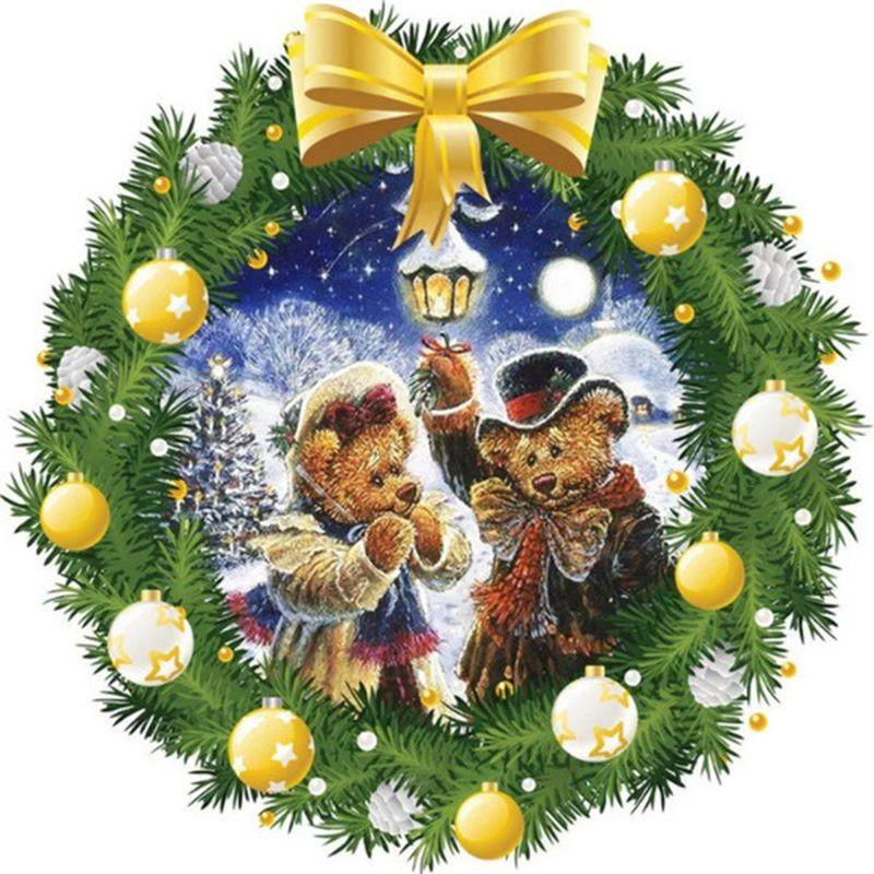 Winter-Diamant-Malerei, 5D-Weihnachts-Vollrund-Diamant-Stickerei, Strass-Bilder, Stickerei, Kreuzstich, Strass, Neuankömmling, Heimdekoration Full Round 20x25CM von Joom DACH