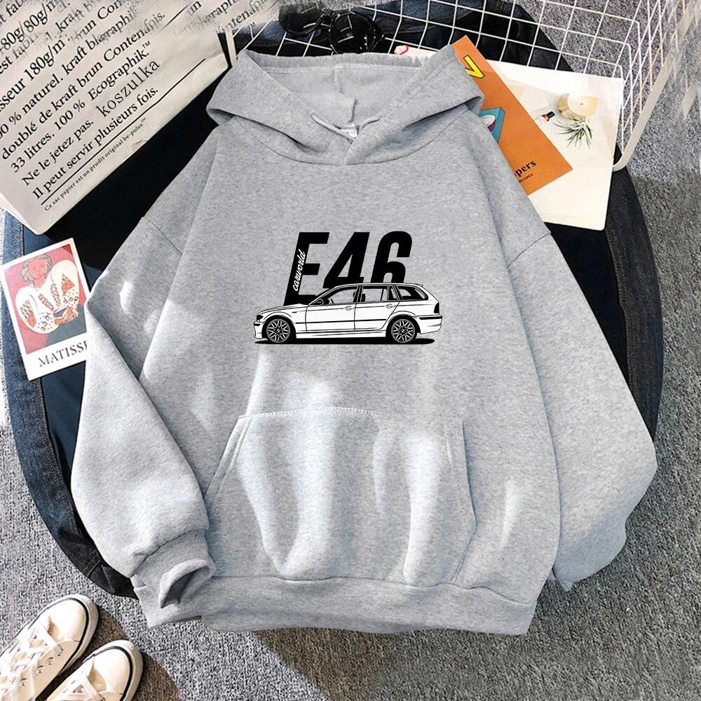 Winter E46 Auto Hoodies Frühling/Herbst Frauen Tops Ästhetische Kleidung Mode Männer Sweatshirt Grafik Hoodie L von Joom DACH