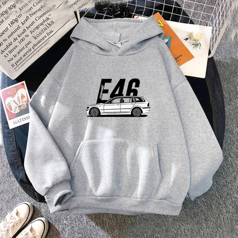 Winter E46 Auto Hoodies Frühling/Herbst Frauen Tops Ästhetische Kleidung Mode Männer Sweatshirt Grafik Hoodie L von Joom DACH