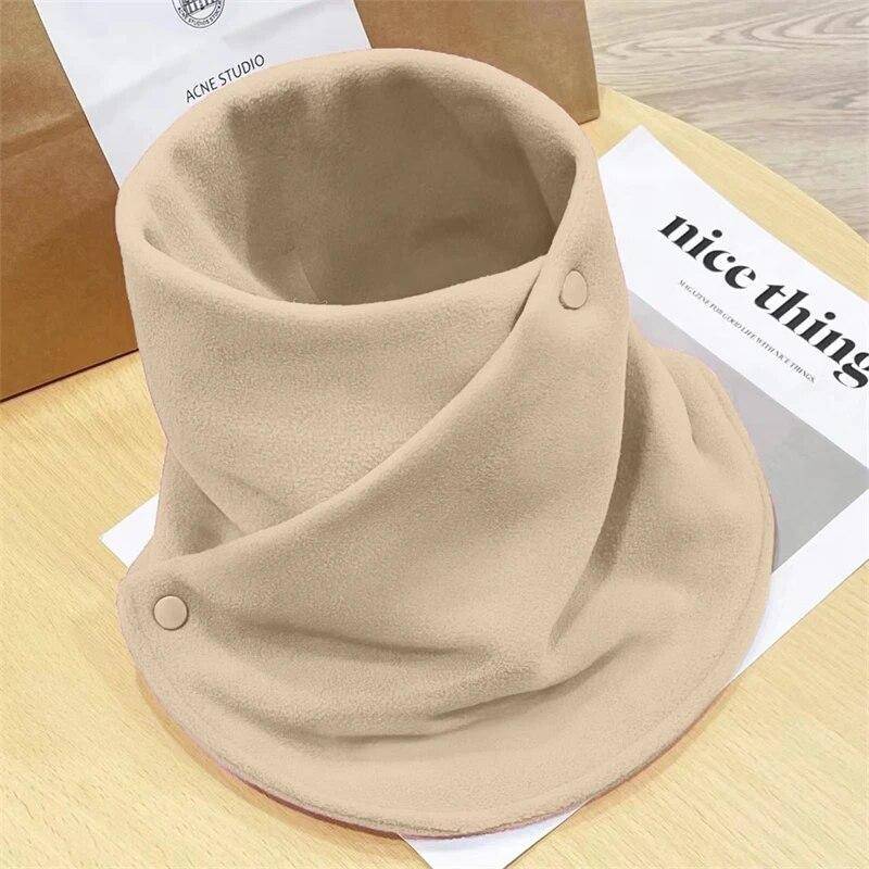 Winter Fleece Halstuch Verdickt Warm Herbst Winter Halstuch Damen Plüsch Schals Doppelschicht Halstuch Schal Ring khaki von Joom DACH