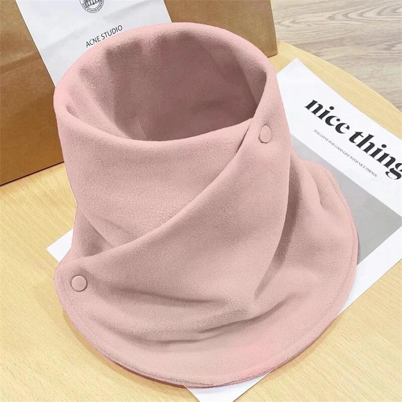 Winter Fleece Halstuch Verdickt Warm Herbst Winter Halstuch Damen Plüsch Schals Doppelschicht Halstuch Schal Ring rosa von Joom DACH