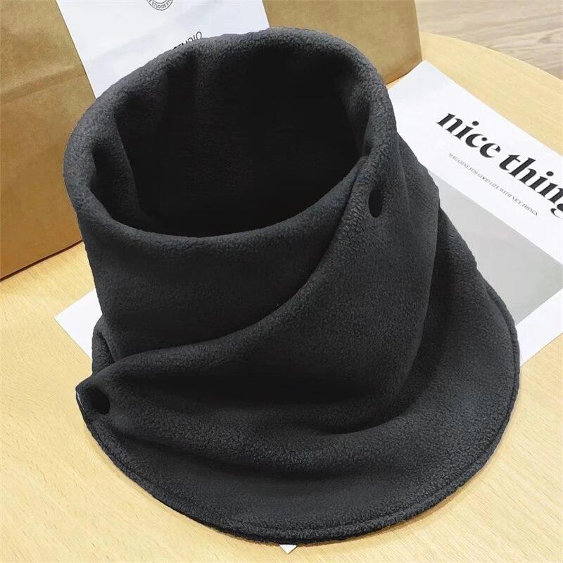 Winter Fleece Halstuch Verdickt Warm Herbst Winter Halstuch Damen Plüsch Schals Doppelschicht Halstuch Schal Ring schwarz von Joom DACH