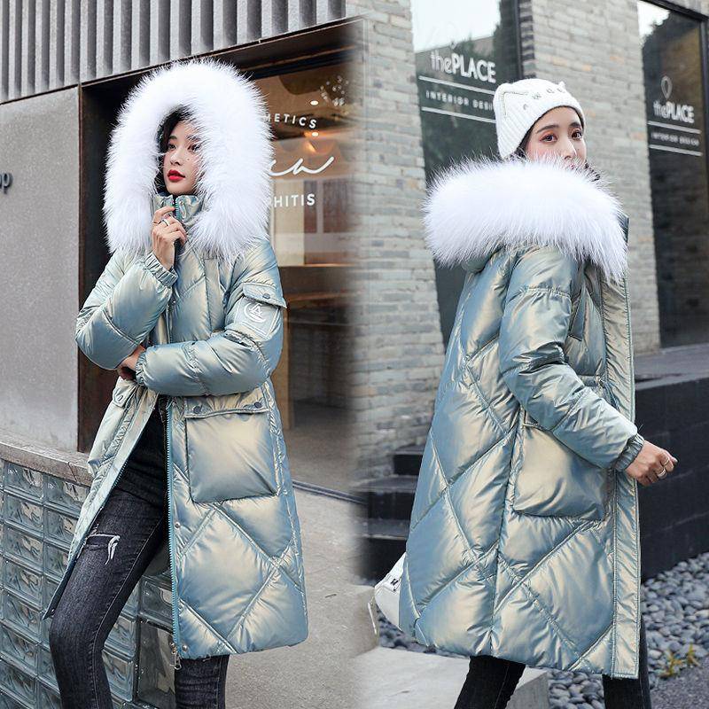 Winter Frauen Lose Parkas Mantel Weibliche Verdickung Warme Fell Kapuze Baumwolle Gepolsterte Lange Jacke XXXL von Joom DACH