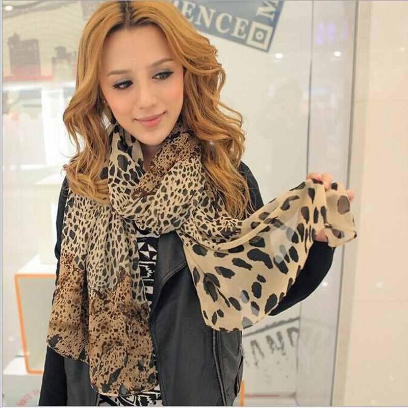 Winter Frauen Pop Chiffon Wrap Stola Weiche Leopard Print Schal Mode Schals Schal von Joom DACH