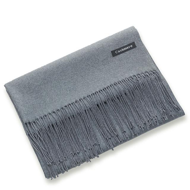 Winter Frauen Schal Weibliche Luxus Schals Dame Quaste Bandana Frauen Solide Schal Wraps Foulard Schal Schal 200*70cm graue von Joom DACH