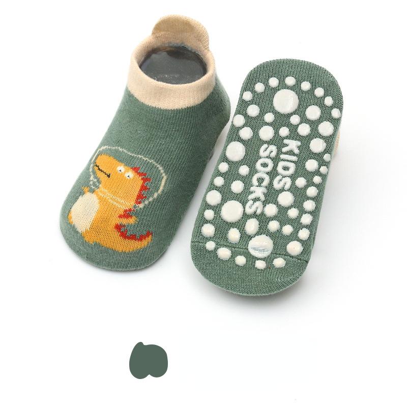Winter Frühling Anti Slip Baby Socken Niedlichen Cartoon Tier Brief Drucken Kleinkind Kinder Boden Socken Gummi Sohlen Baby Junge Mädchen socken L von Joom DACH