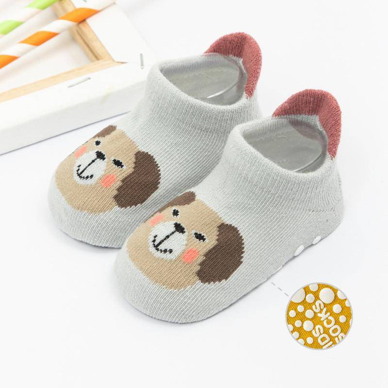 Winter Frühling Anti Slip Baby Socken Niedlichen Cartoon Tier Brief Drucken Kleinkind Kinder Boden Socken Gummi Sohlen Baby Junge Mädchen socken S von Joom DACH