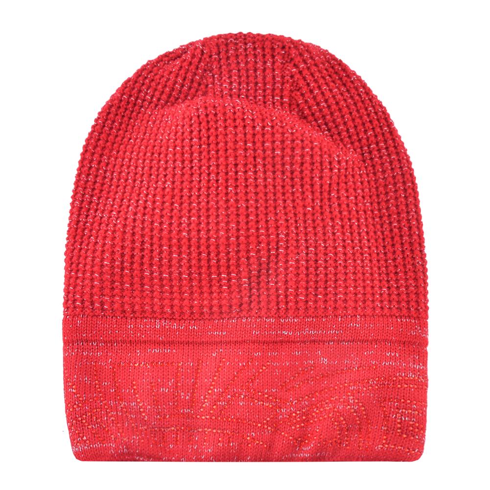 Winter Gestrickte Wolle Beanie Hüte Damen Mode Strass Skullies Beanies Frauen Glanz Futter Hüte 55-58CM rot von Joom DACH