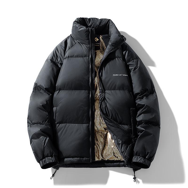 Winter Graphene Heizung Winddicht Warme Weiße Ente Daunenjacke Herrenmode Casual Schwarz Gold Jacke Männer L von Joom DACH