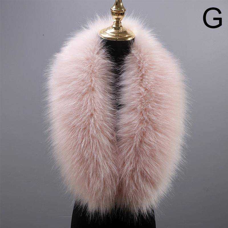 Winter Große Faux Fuchs Pelz Kragen Gefälschte Pelz Mantel Schals Luxus Frauen Männer Jacken Kapuze Schal Decor Weibliche Hals Kragen wraps 60cm von Joom DACH