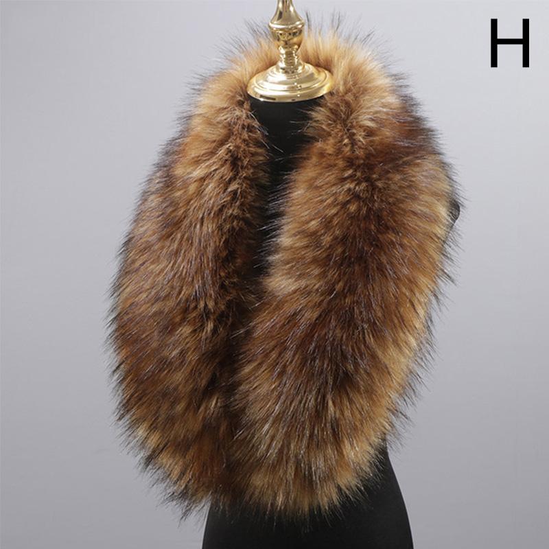 Winter Große Faux Fuchs Pelz Kragen Gefälschte Pelz Mantel Schals Luxus Frauen Männer Jacken Kapuze Schal Decor Weibliche Hals Kragen wraps 60cm von Joom DACH