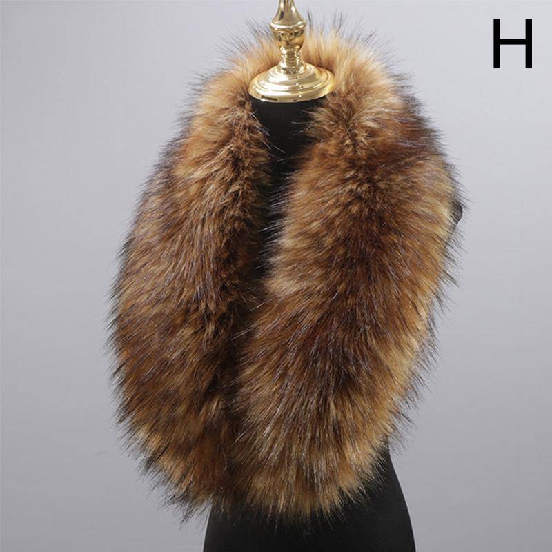 Winter Große Faux Fuchs Pelz Kragen Gefälschte Pelz Mantel Schals Luxus Frauen Männer Jacken Kapuze Schal Decor Weibliche Hals Kragen wraps 60cm von Joom DACH