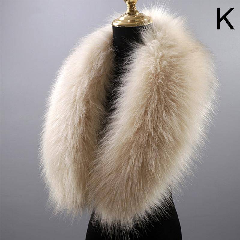 Winter Große Faux Fuchs Pelz Kragen Gefälschte Pelz Mantel Schals Luxus Frauen Männer Jacken Kapuze Schal Decor Weibliche Hals Kragen wraps 80cm von Joom DACH