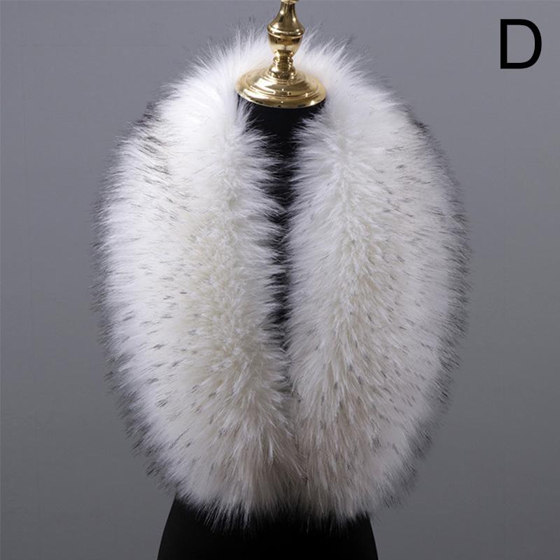 Winter Große Faux Fuchs Pelz Kragen Gefälschte Pelz Mantel Schals Luxus Frauen Männer Jacken Kapuze Schal Decor Weibliche Hals Kragen wraps 80cm von Joom DACH