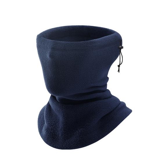 Winter-Halstuch, Wärmer für Männer und Frauen, winddicht, mit Fleece gefüttert, Thermo-Gesichtskissen navy blau von Joom DACH