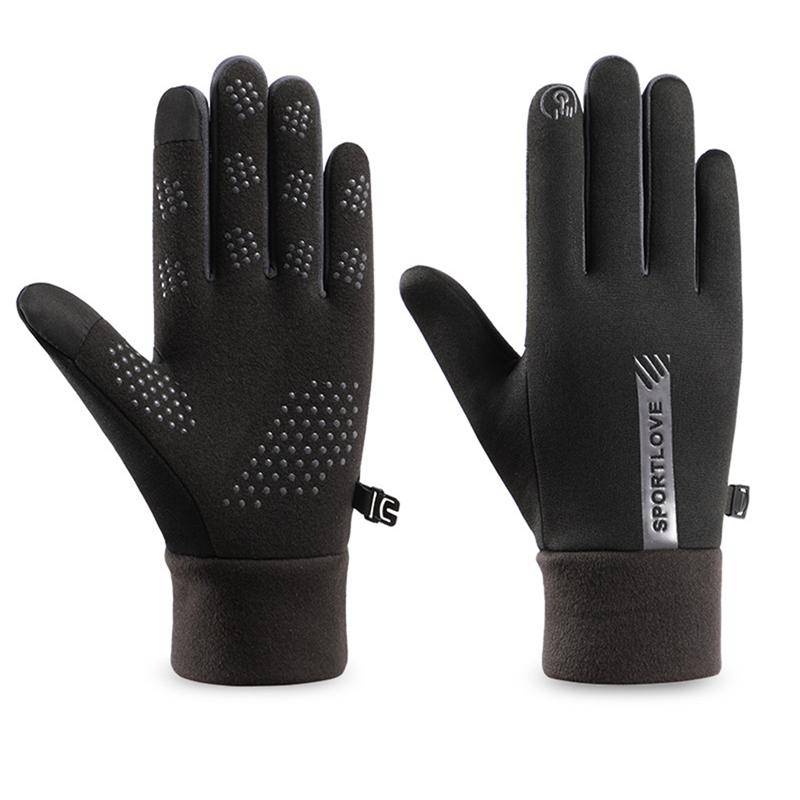 Winter Handschuhe Frauen Radfahren Fahrrad Thermische Fleece Kälte Widerstand Winddicht Fahrrad Warme Outdoor Laufen Skifahren Fäustlinge schwarz von Joom DACH