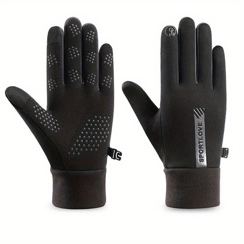 Winter Handschuhe Frauen Radfahren Fahrrad Thermische Fleece Kalt Widerstand Wind Wasserdichte Fahrrad Warme Laufen Outdoor Skifahren Fäustlinge von Joom DACH