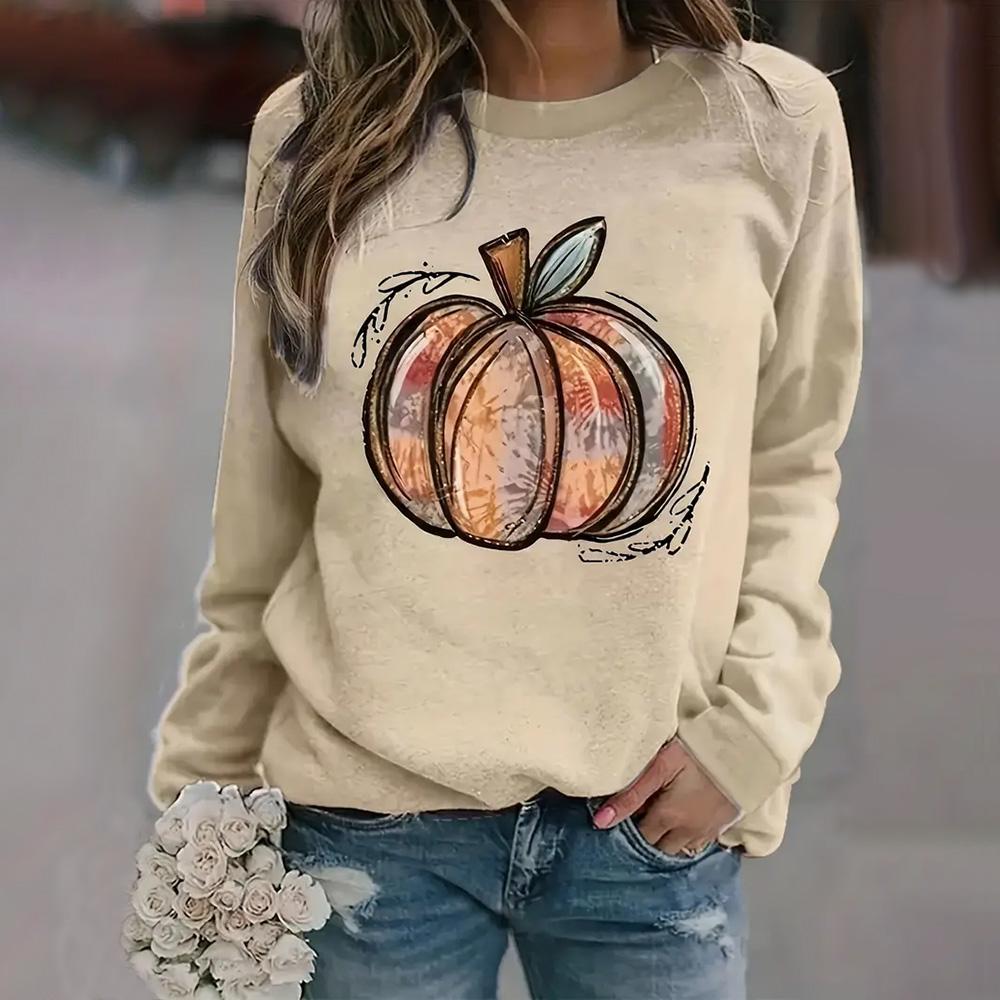 Winter Herbst Damen Langarm Oberteile Weihnachten 3D Cartoon Weihnachtsmann Gedruckte Sweatshirts Lässige Mode Streetwear Kleidung 2XL von Joom DACH