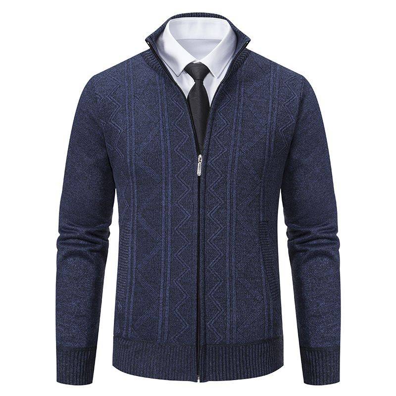 Winter Herren Strickjacke Pullover Jacke Stehkragen Gestrickt Dick Gestrickter Pullover XL von Joom DACH